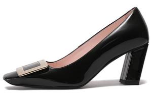 Туфли на блочном каблуке с гравировкой логотипа Roger Vivier, Original Shoe Box Included