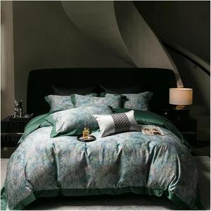 YUSIWOAL Комплект постельного белья с цветочными принтами в стиле масляной живописи из египетского хлопка 1000TC