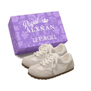 Alxnan Женские противоскользящие кэжуал кеды низкие экрю с коробкой, цвет Ecru+Box