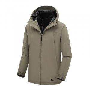 Mizuno Ветровка утепленная непромокаемая непродуваемая унисекс для походов, Camel