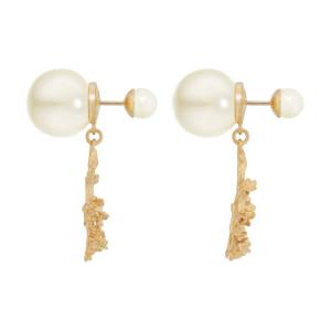 DIOR Серьги из жемчуга и металла для женщин Gold