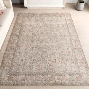 Ковер Hillstone Collection Glenette Traditional Vintage Medallion Area Rug nuLOOM, 274x366 см, светло-коричневый