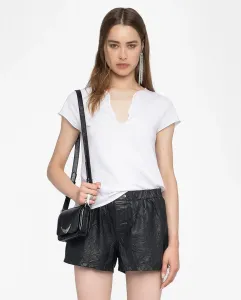 Тунисская футболка для женщин с короткими рукавами из хлопка Zadig & Voltaire, белый