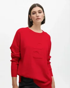 Женская толстовка с круглым вырезом и рельефным логотипом Lola Casademunt, красный