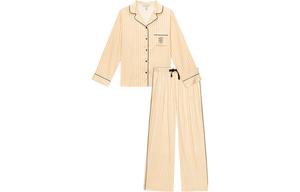 Пижамный комплект с изысканным принтом, шелковистая, нежная к коже, женская, champagne Victoria's Secret, Champagne