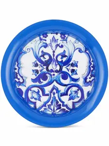 Тарелка с принтом mediterranean, 42 см, Dolce & Gabbana, синий