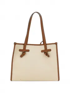 Сумка на плечо Miss Marcella 32 с кожаной отделкой GIANNI CHIARINI, бежевый