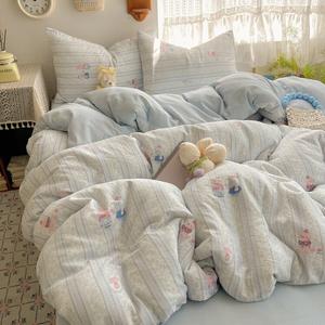 LUOLAI HOME Комплект постельного белья на 1,5-спальную кровать, 4 предмета, пододеяльник 200x230 см