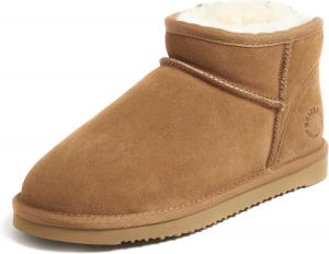 Ботинки Fireside by Dearfoams Women's Riverland Shearling Fur Lined Mini Ankle Boot with Platform Slipper, Chestnut