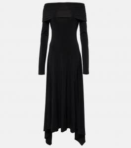 Платье макси из джерси с открытыми плечами Gerla Max Mara, Nero