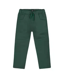 Детские спортивные брюки из саржи с накладными карманами - для малышей. Deux Par Deux, зеленый