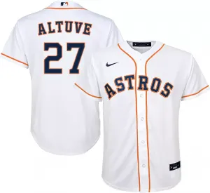 Джерси Nike Youth Houston Astros José Altuve #27 White Home Cool Base