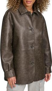 Levi's Женский приталенный блейзер из экокожи свободного кроя, Ash