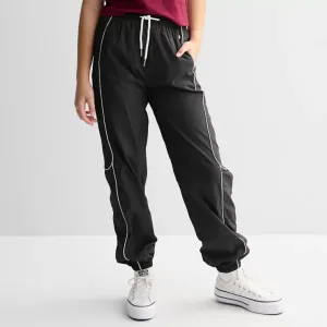 Парашютные брюки-карго для девочек 7-16 лет Limited Too, черный