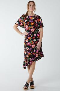 Асимметричное платье миди с рукавами ангела Blue Vanilla, черный