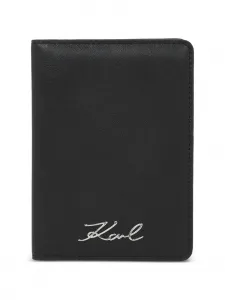 Кошелек для паспорта Signature Karl Lagerfeld, черный