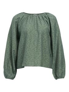 Блуза OBJECT OBJTrue, зеленый/темно-зеленый