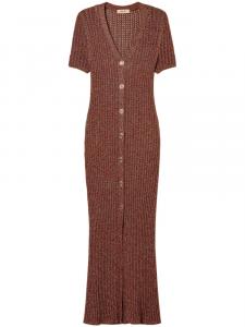 Трикотажное платье TWINSET, коричневый