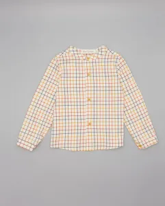 Детская рубашка с воротником-стойкой Fina Ejerique, бежевый