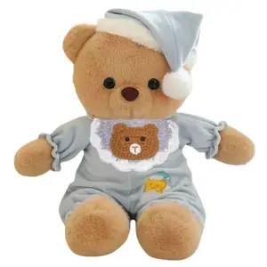 Плюшевая кукла Creative Pajamas Bear высотой 40 см YUOU, синий