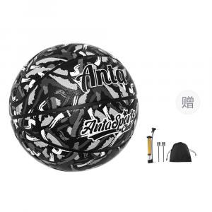 Anta Китайский баскетбольный мяч из полиуретана, черный, размер 7, размер 5, для тренировок и соревнований, унисекс