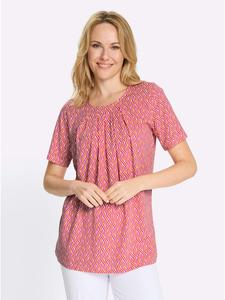 Sieh an! Длинная футболка с принтом цвета фуксии и оранжевого