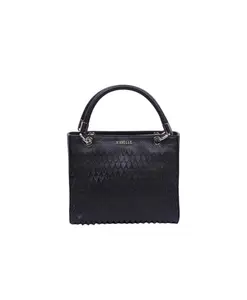 Кожаная сумка с автоматической застежкой на пуговицу. Rebelle, черный