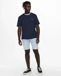 Синие мужские джинсовые шорты Only & Sons