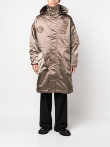 Etudes пальто оверсайз с капюшоном, коричневый