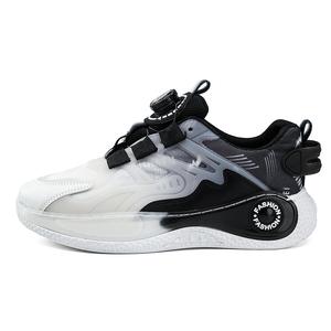 Прочные, дышащие, легкие, низкие, повседневные мужские туфли Bull charm, White Black