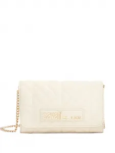 Стеганая сумка на цепочке Roberto Cavalli, белый