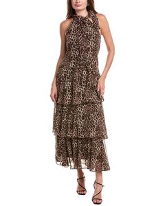 Джулия Джордан Многоярусное платье миди с запахом Julia Jordan, черный