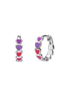 Lucardi Серьги в форме сердца из серебра 925 пробы