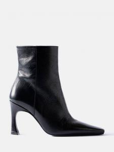 Высокие кожаные ботинки до щиколотки Mint Velvet, Black