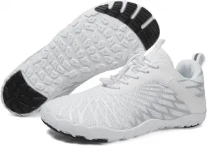 Обувь для походов босиком для женщин и мужчин, с утолщенной подошвой и нулевым перепадом, с широкой носочной частью, быстро сохнущая, дышащая, обувь для пеших прогулок и походов Baxtayel, белый