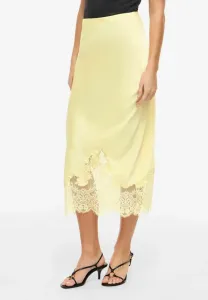 Юбка-Трапеция visabel hw миди с деталями Vila, Pastel Yellow