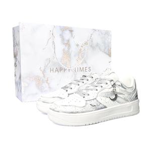 ANTA Комфортные, износостойкие, легкие и дышащие низкие кроссовки для скейтбординга унисекс серебристо-белого цвета