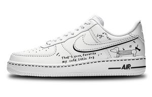 Кроссовки Nike Air Force 1 Skateboard Shoes Unisex Low-Top Black