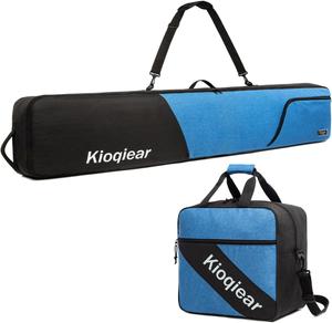 Комплект мягкой сумки для сноуборда и ботинок. Идеально подходит для сноуборда ростом до 165 см и ботинок до 13 размера. В комплект входит 1 мягкая сумка для сноуборда и 1 мягкая сумка для ботинок. Kioqiear, Blue