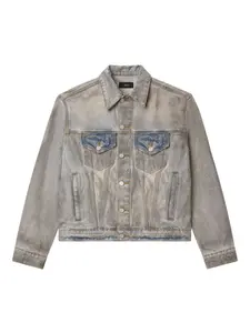 Джинсовая куртка Arcilla с эффектом потертости Purple Brand