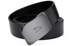 JAGUAR Кожаный мужской ремень черный, Black
