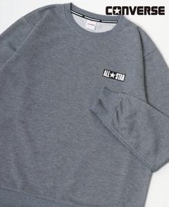 Мужская флисовая толстовка CONVERSE с принтом в виде одного логотипа.