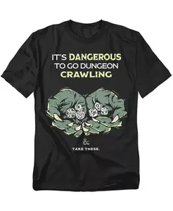 Мужская футболка Dungeons Dragons It's Dangerous D&D, черный