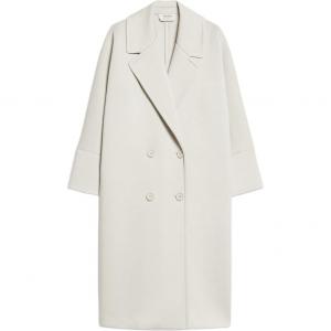 Двубортное пальто с длинными рукавами 'S MAX MARA, Белое