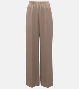 Широкие брюки maud с высокой посадкой и эффектом металлик. Fforme, розовый