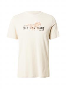 MUSTANG Футболка 'Austin' в цвете Cream