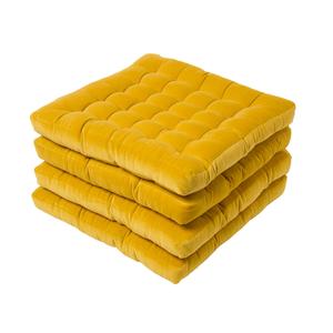 Подушка на стул Homescapes, 40x40x5 см, желтый