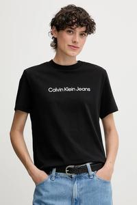 Хлопковая футболка Calvin Klein Jeans, черный