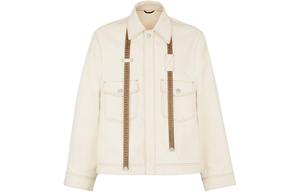 Fendi Бежевая парусиновая куртка, куртки и пальто для мужчин, бежевого цвета