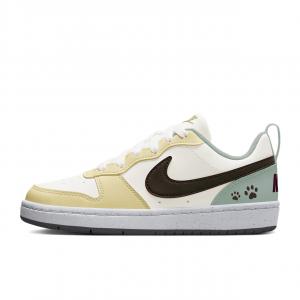 Nike Кроссовки для скейтбординга Court Borough Abrasion Resistant Low top, женские, бело-желтые